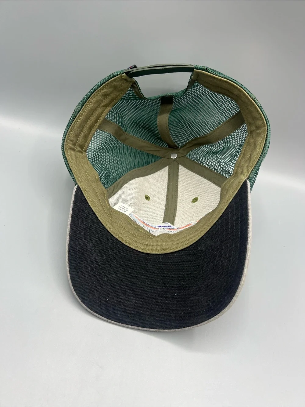 Patagonia Fitz Roy Trout Trucker Hat Olive Green Mesh Snapback Baseball Cap